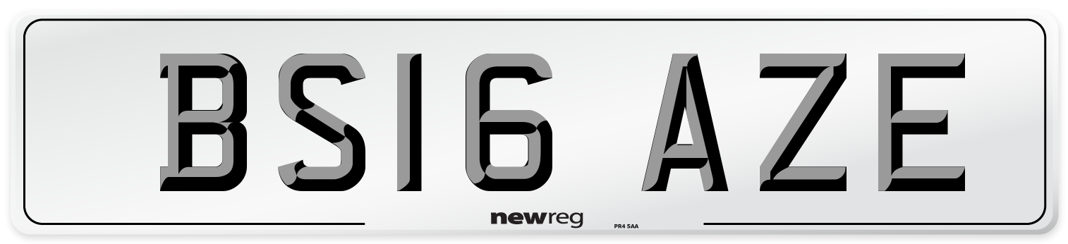 BS16 AZE Number Plate from New Reg